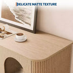 Buffet de cuisine/salle à manger de 119,4 cm avec portes en verre cannelé et 3 tiroirs, crédence de style scandinave avec étagères réglables