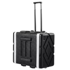 VEVOR 6U Rack Case, Standard 19 in Depth, Server Rack Cabinet with ABS Construction Wheels Heavy-Duty Twist Butterfly Latches,Detachable Front, Black
