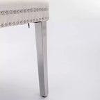Chaises de salle à manger modernes en velours avec revêtement capitonné haut de gamme, cadre en bois massif et pieds plaqués en acier inoxydable chromé