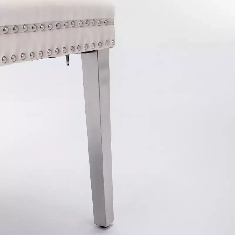 Chaises de salle à manger modernes en velours avec revêtement capitonné haut de gamme, cadre en bois massif et pieds plaqués en acier inoxydable chromé