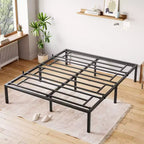 Metal Bed Frame, Twin Platform Bed Frame No Box Spring Needed, with Metal Slat Support, Easy Assembly, Under Bed Storage
