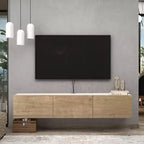 Meuble TV mural flottant pour téléviseurs jusqu'à 75 pouces, blanc