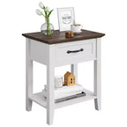 Nightstand, Versatile Beside End Table for Bedroom,Wood Bedside Table With 1 Drawer and Open Storage Shelf, Office, Sofa, Couch, Small Spaces