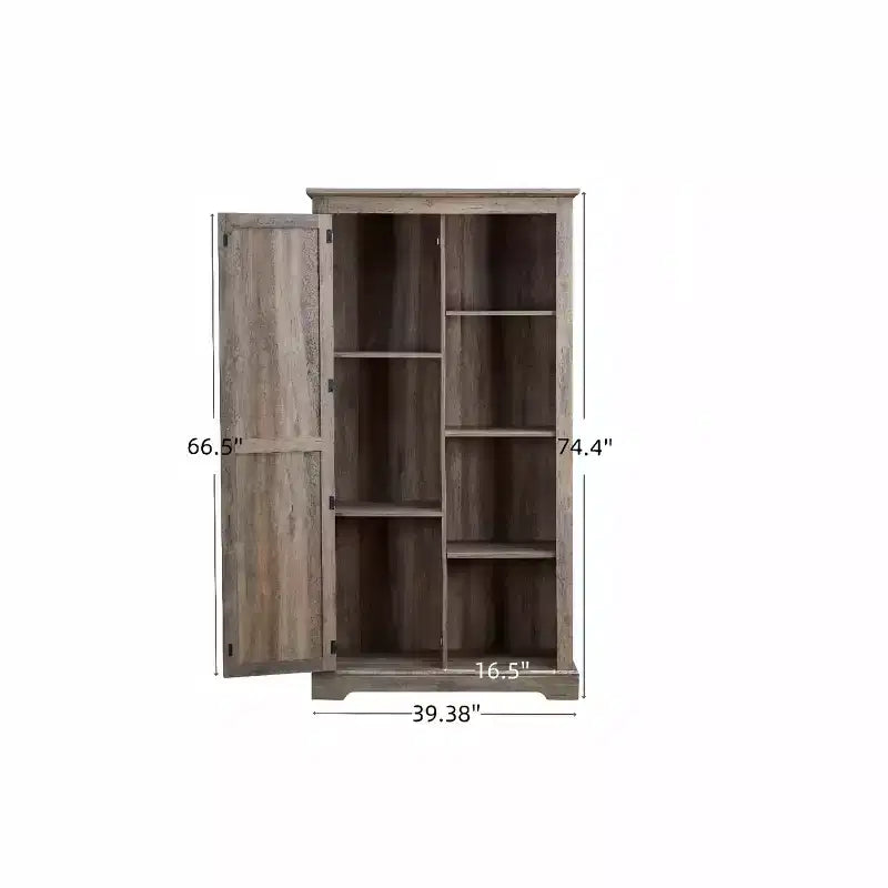 Meuble de rangement autoportant pour salle à manger, buffet avec portes coulissantes, étagères ouvertes et cachées, quincaillerie de qualité, meuble bar à vin