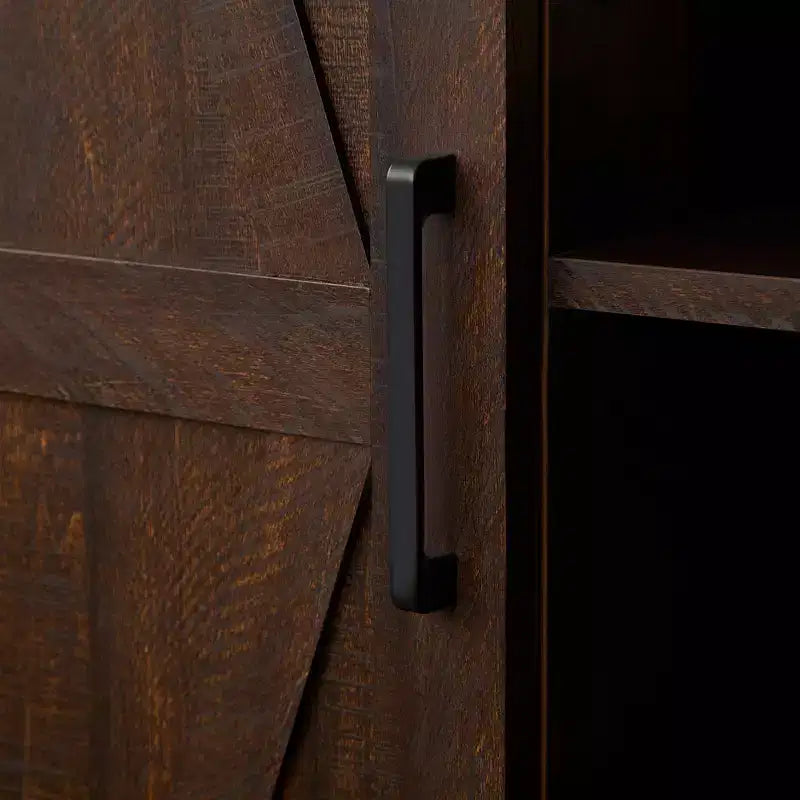 Meuble de rangement autoportant pour salle à manger, buffet avec portes coulissantes, étagères ouvertes et cachées, quincaillerie de qualité, meuble bar à vin