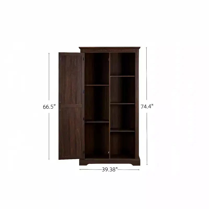 Meuble de rangement autoportant pour salle à manger, buffet avec portes coulissantes, étagères ouvertes et cachées, quincaillerie de qualité, meuble bar à vin