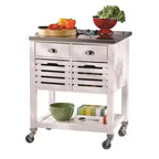 HomeStock 36 in.H Wood Kitchen Carts for Modular Kitchen with 1 Shelf