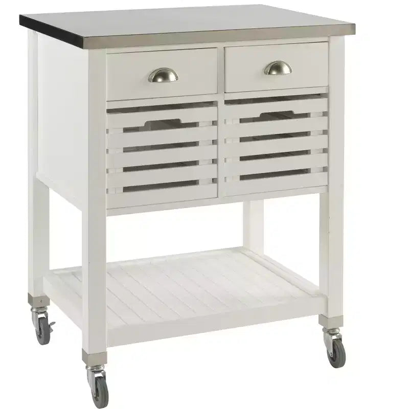 Chariots de cuisine en bois de 91 cm de haut avec 1 étagère pour cuisine modulaire