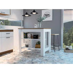 HomeStock Cala Kitchen Island White