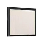 Miroir de commode avec design biseauté, bois massif gris cendré 38x42