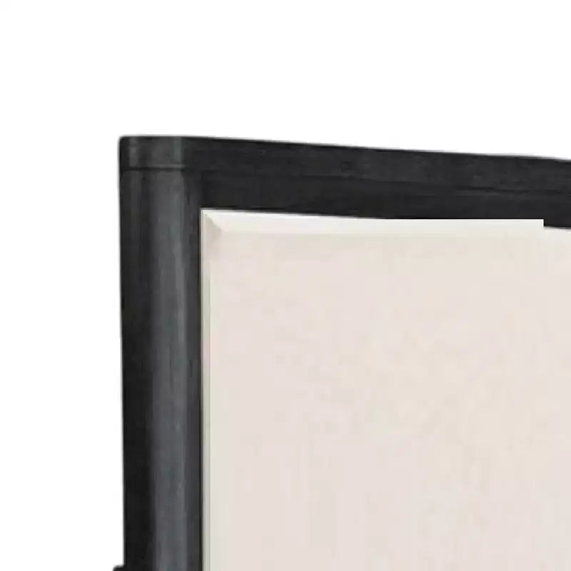 Miroir de commode avec design biseauté, bois massif gris cendré 38x42
