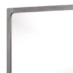 Miroir de commode, bois d'hévéa gris chaud, bord biseauté, 40 pouces
