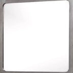 Miroir de commode, bois d'hévéa gris chaud, bord biseauté, 40 pouces
