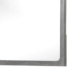 Miroir de commode, bois d'hévéa gris chaud, bord biseauté, 40 pouces