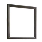Miroir de commode, cadre biseauté de 35 pouces, bois marron