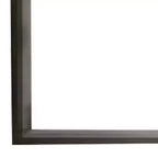 Miroir de commode, cadre biseauté de 35 pouces, bois marron