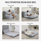 Canapé-lit pliable en mousse rembourré, matelas de sol large et moelleux, canapé mural transformable