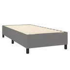 Cadre de lit en tissu gris foncé (100 % polyester), contreplaqué, bois composite