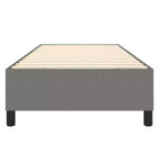 Cadre de lit en tissu gris foncé (100 % polyester), contreplaqué, bois composite