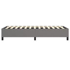 Cadre de lit en tissu gris foncé (100 % polyester), contreplaqué, bois composite