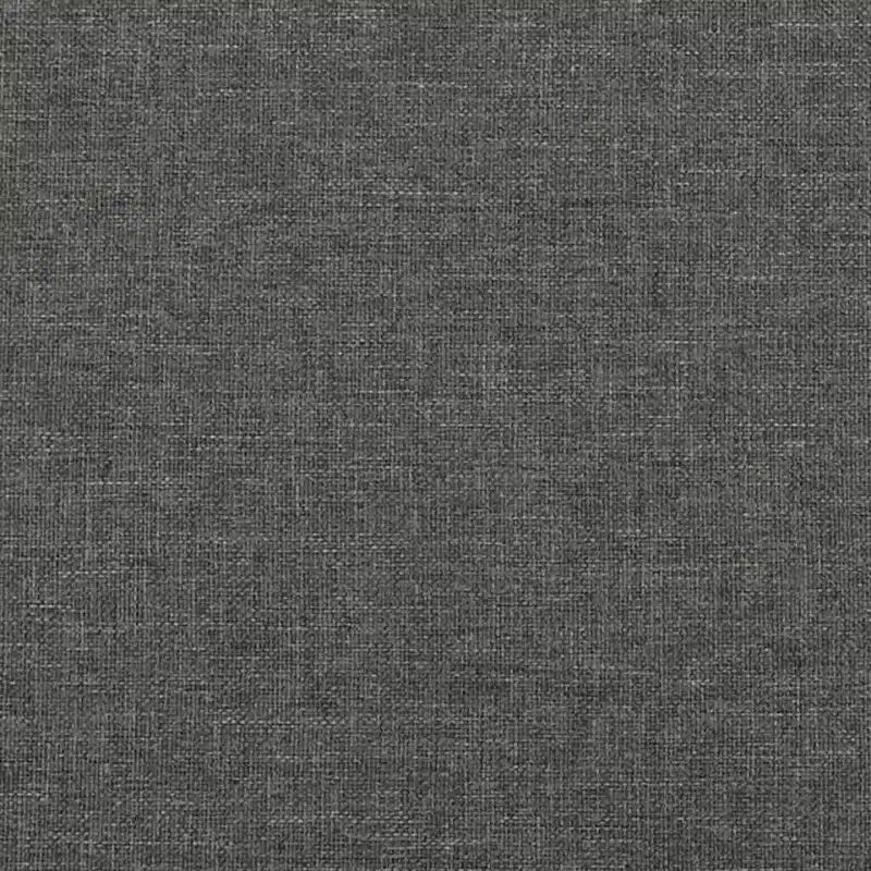 Cadre de lit en tissu gris foncé (100 % polyester), contreplaqué, bois composite