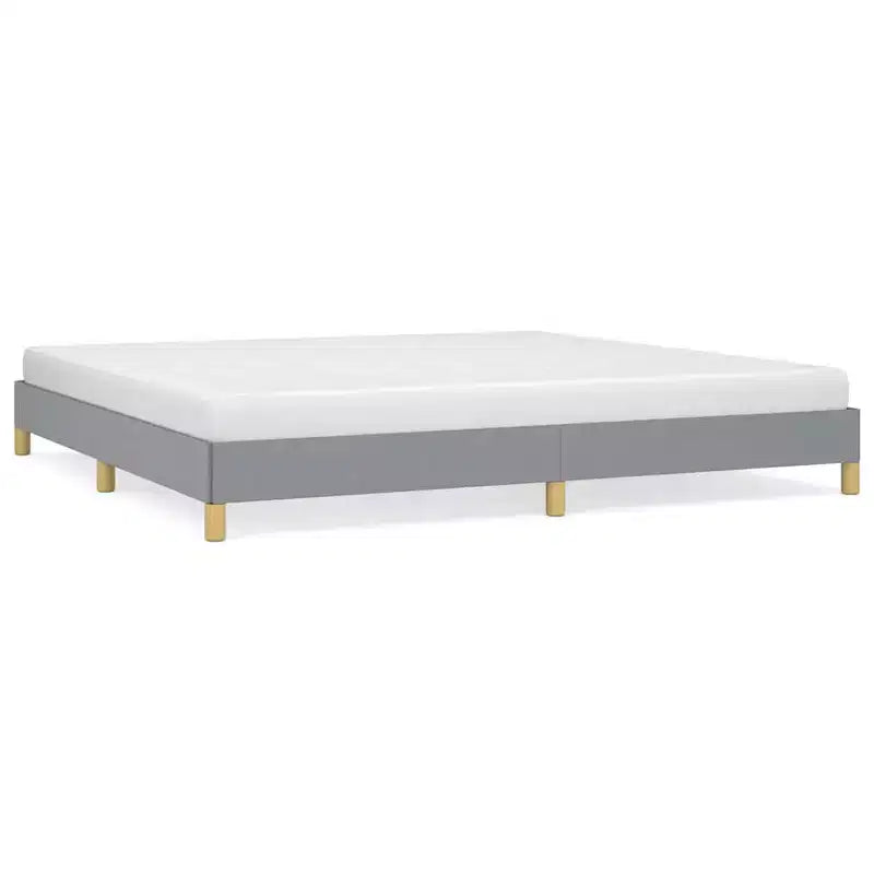 Cadre de lit Gris clair 100% polyester, contreplaqué, bois composite King