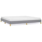 Cadre de lit Gris clair 100% polyester, contreplaqué, bois composite King