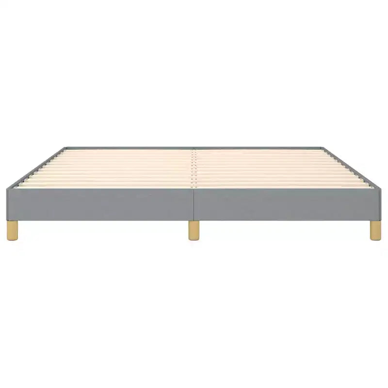Cadre de lit Gris clair 100% polyester, contreplaqué, bois composite King