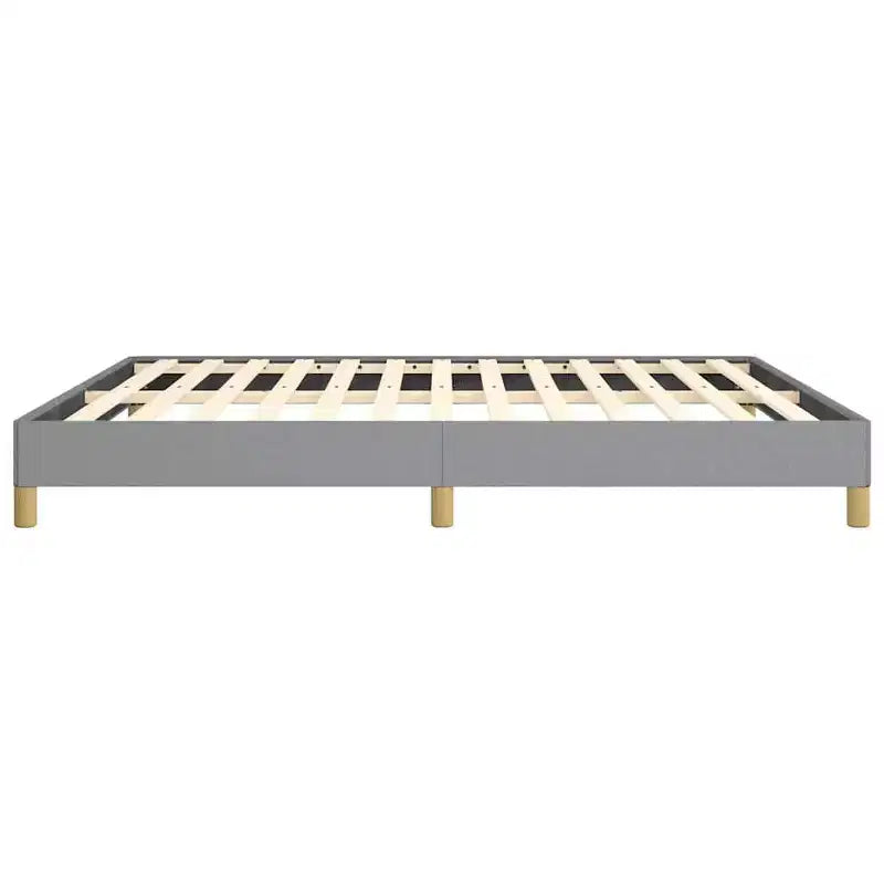 Cadre de lit Gris clair 100% polyester, contreplaqué, bois composite King