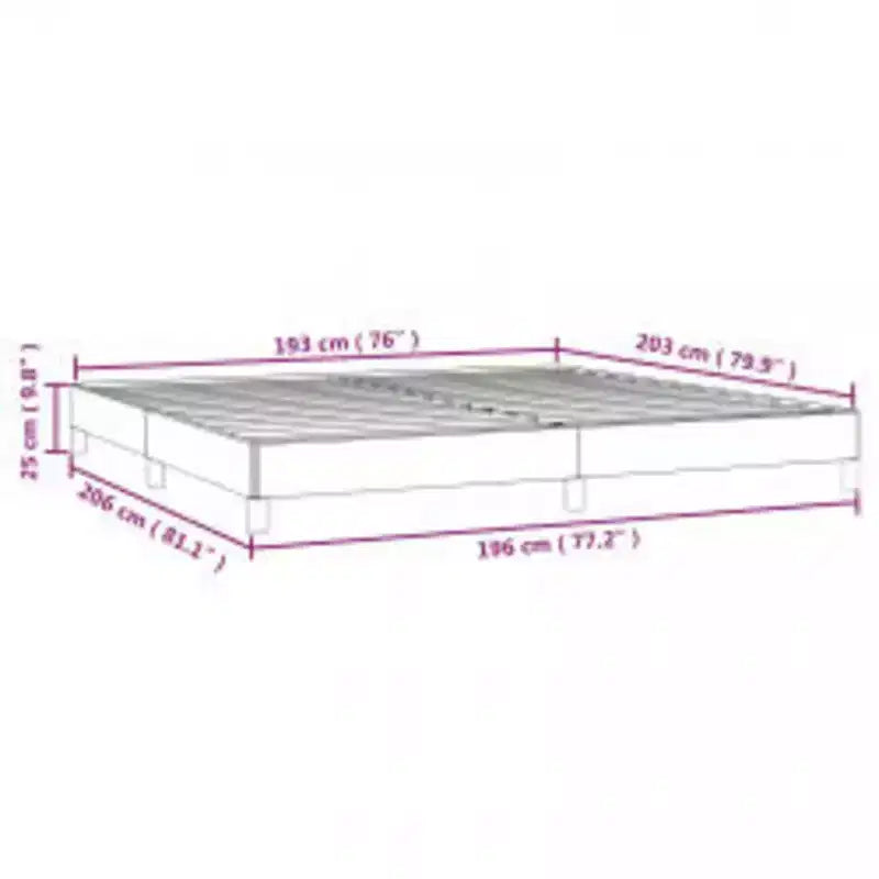 Cadre de lit Gris clair 100% polyester, contreplaqué, bois composite King