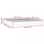 Cadre de lit Gris clair 100% polyester, contreplaqué, bois composite King