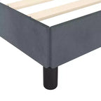 Cadre de lit avec tête de lit velours gris foncé California King Moderne