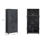 Bibliothèque en bois avec portes vitrées, étagère de rangement avec étagères réglables, présentoir pour bureau, salon