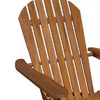 Chaise d'extérieur, dossier à lattes, bois brun naturel