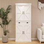 Élément de rangement de cuisine blanc 71, 4 portes (2 avec étagères), 1 tiroir, 2 étagères réglables