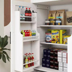 Élément de rangement de cuisine blanc 71, 4 portes (2 avec étagères), 1 tiroir, 2 étagères réglables