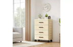 Mobile Storage Cabinet, 4 Drawer Filing Cabinet, Office Storage Cabinet with Wheels for Bedroom, Nightstand