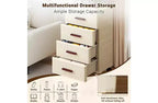 Meuble de Rangement Mobile, Classeur à 4 Tiroirs, Meuble de Rangement de Bureau avec Roulettes pour Chambre, Table de Chevet