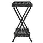 Table Basse Pliante en Métal Noir 22.8x13.8x28.3 po
