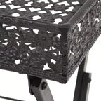 Table Basse Pliante en Métal Noir 22.8x13.8x28.3 po
