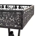 Table Basse Pliante en Métal Noir 22.8x13.8x28.3 po