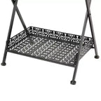 Table Basse Pliante en Métal Noir 22.8x13.8x28.3 po