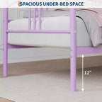 Lit de repos avec lit gigogne, lit de repos double en métal avec lit gigogne escamotable à 6 roulettes, canapé-lit avec support en acier pour salon, chambre à coucher, chambre d'amis