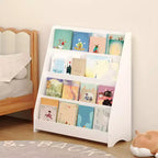 Étagère à livres et organiseur de rangement à 4 niveaux, bibliothèque à cinq couches, étagère à livres en bois, vitrine pour salle de jeux, salle de classe, école