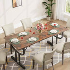 Long Dining Table with Wine Glass Legs (PB Board + Iron)