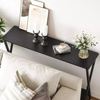 Console étroite avec étagères, Table de canapé de ferme à 2 niveaux, Table d'entrée pour couloir, salon, chambre, Table de rangement derrière le canapé