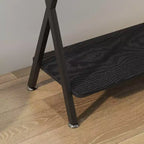 Console étroite avec étagères, Table de canapé de ferme à 2 niveaux, Table d'entrée pour couloir, salon, chambre, Table de rangement derrière le canapé