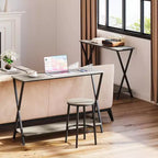 Console étroite avec étagères, Table de canapé de ferme à 2 niveaux, Table d'entrée pour couloir, salon, chambre, Table de rangement derrière le canapé