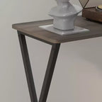 Console étroite avec étagères, Table de canapé de ferme à 2 niveaux, Table d'entrée pour couloir, salon, chambre, Table de rangement derrière le canapé