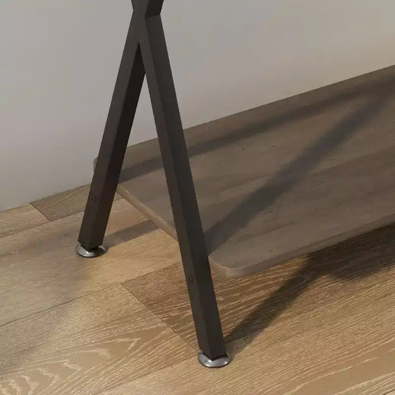 Console étroite avec étagères, Table de canapé de ferme à 2 niveaux, Table d'entrée pour couloir, salon, chambre, Table de rangement derrière le canapé